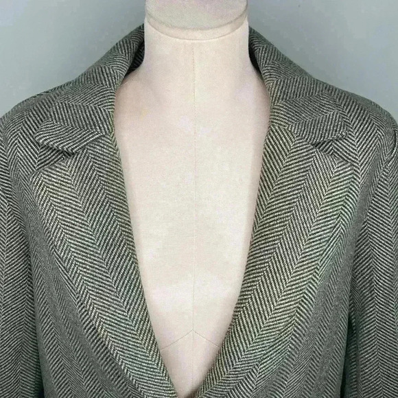 NA-KD Brown Fishbone Pattern Blazer NWT New Womens Size 38 US Size 6 - Picture 6 of 13